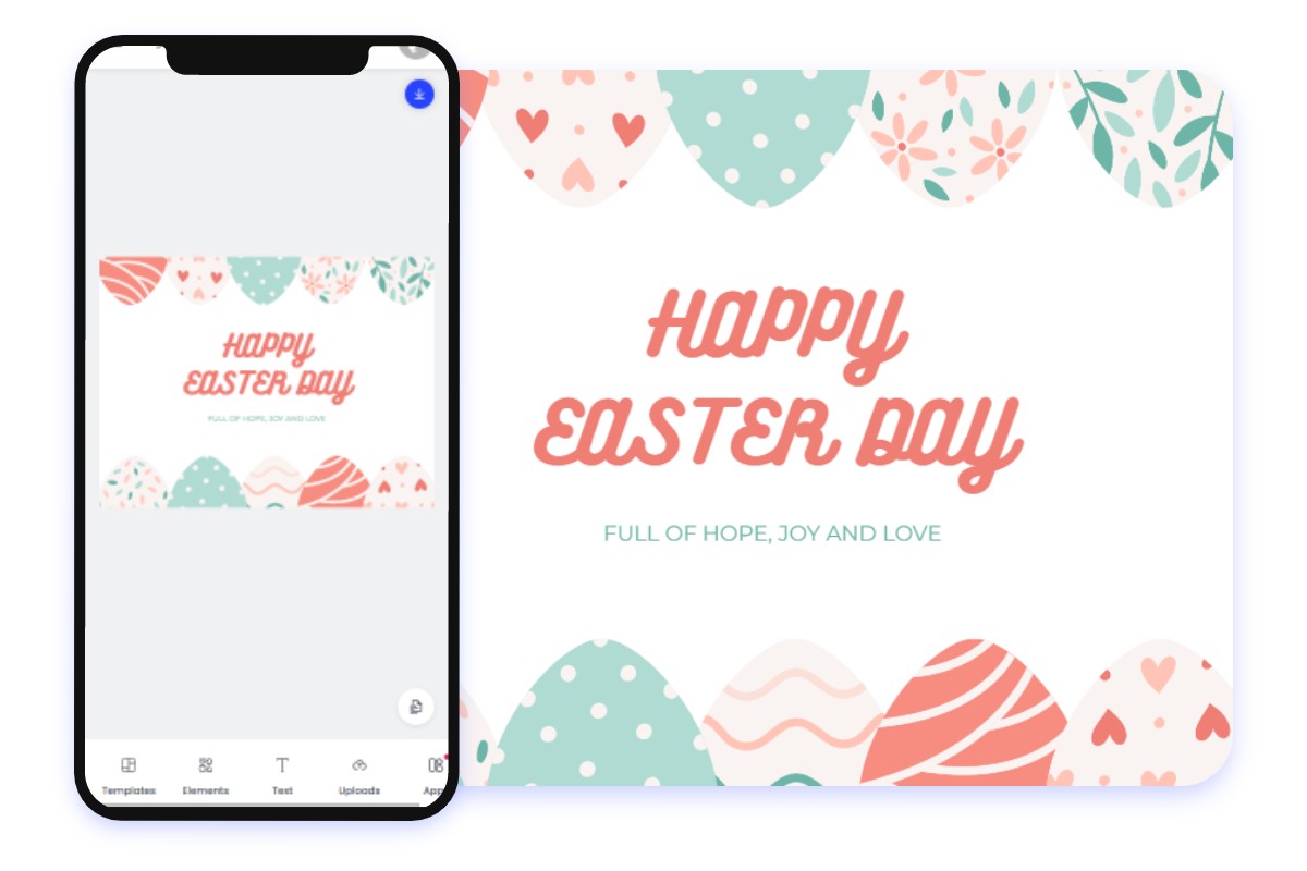 Créer une carte de Pâques dans l'application de Fotor
