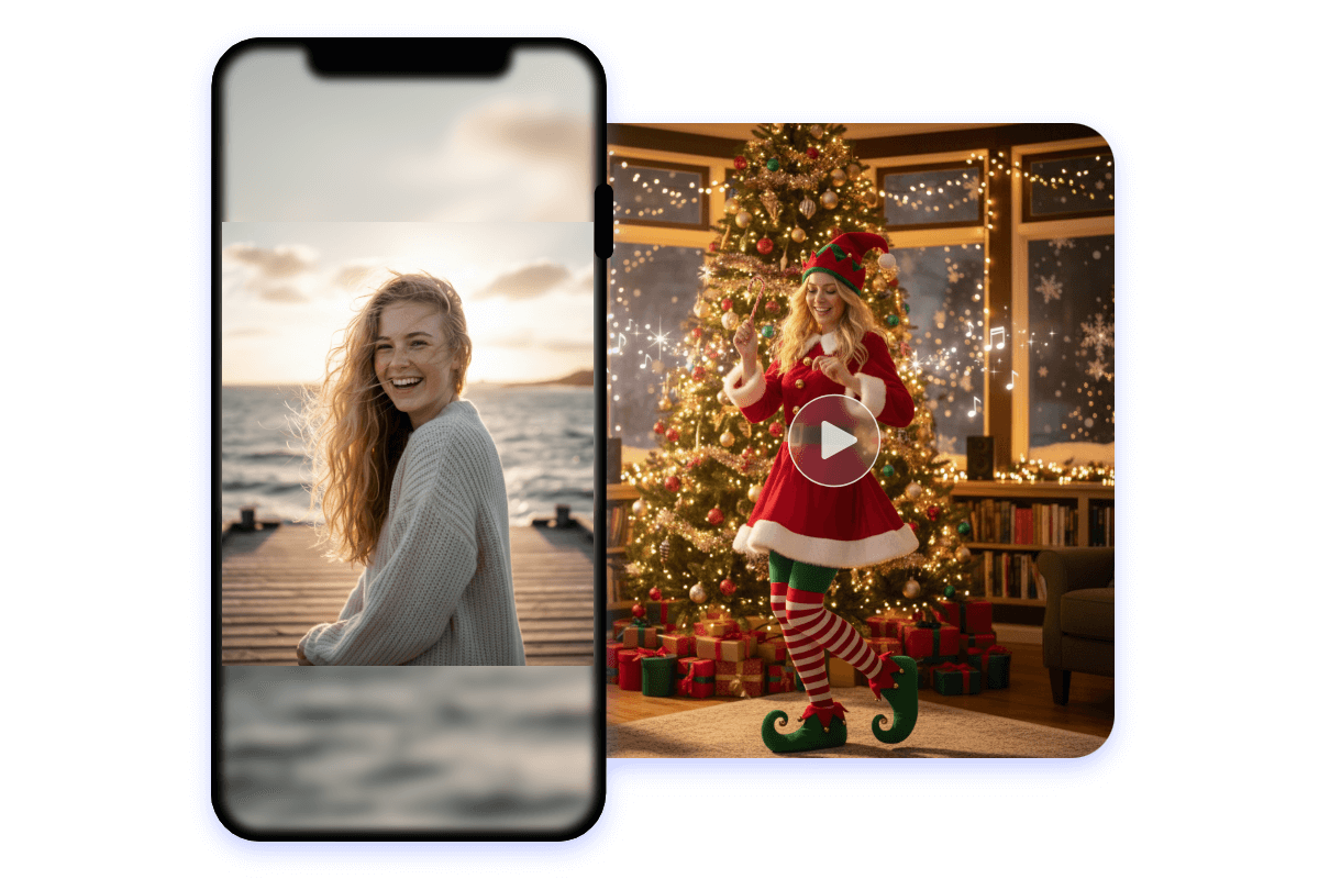 Make an elf yourself video on the phone with fotor elf yourself app