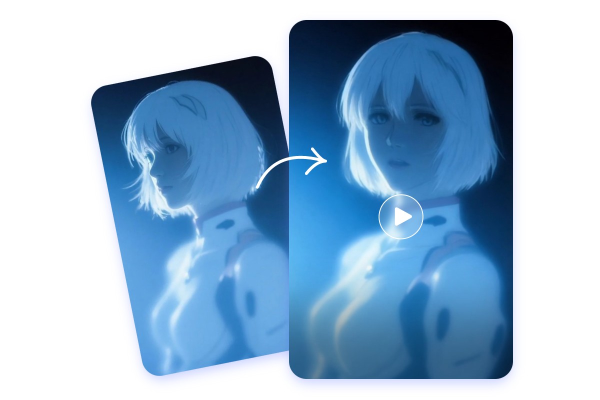 Make animated wallpapers with Fotor AI video generator featuring an anime girl