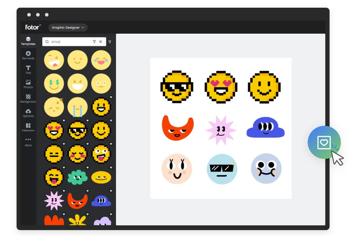 Créer un émoji personnalisé gratuitement avec Fotor