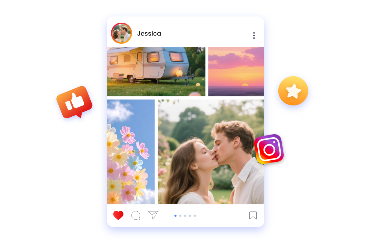 Make engaging instagram photo grids