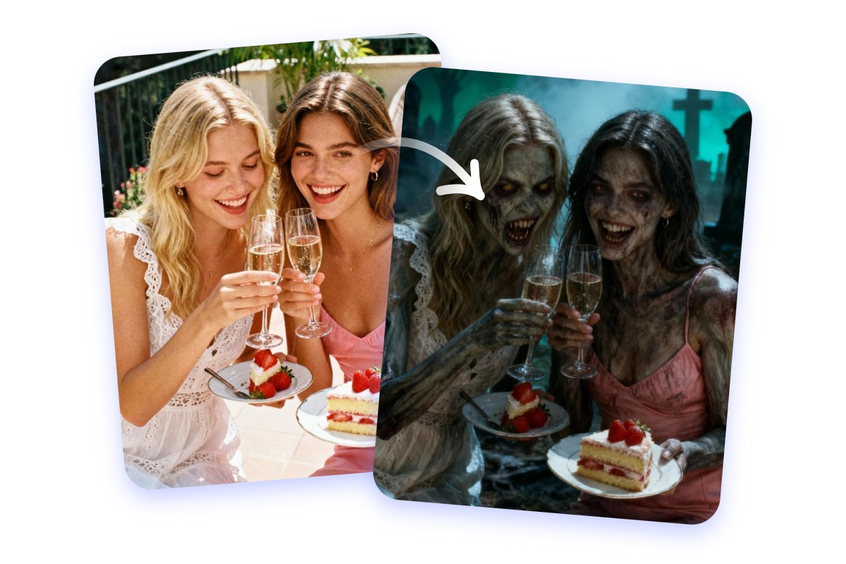 Make zombie group photo
