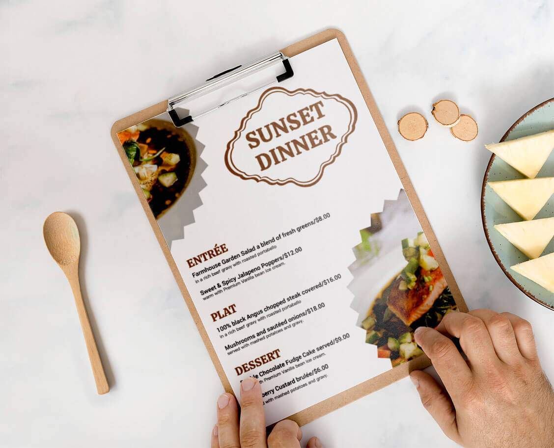 Hình ảnh bên của menu