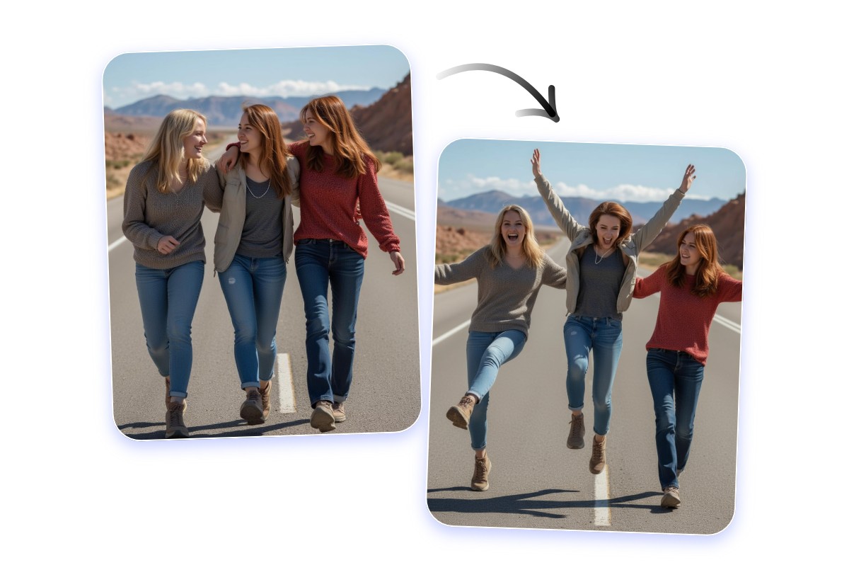 Multi person pose editing for ai image pose generator