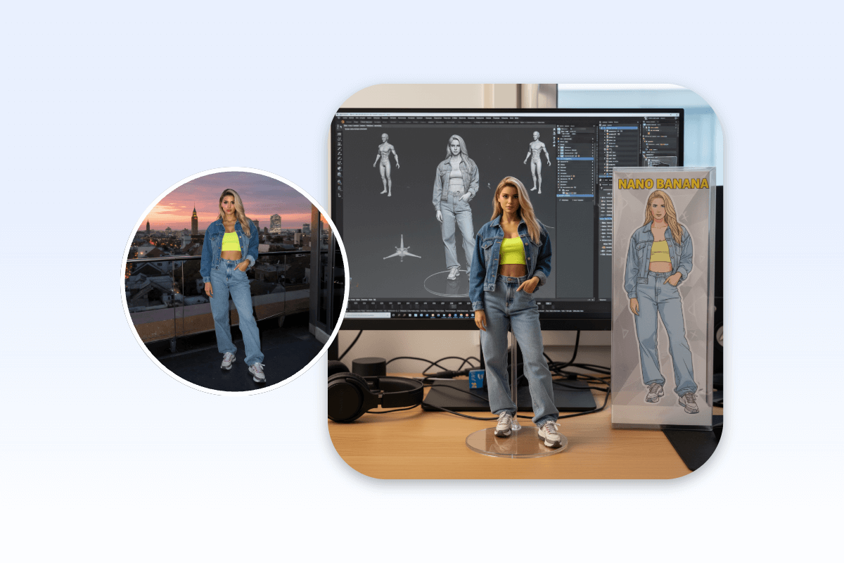 Nano banana creates your girl action figure image