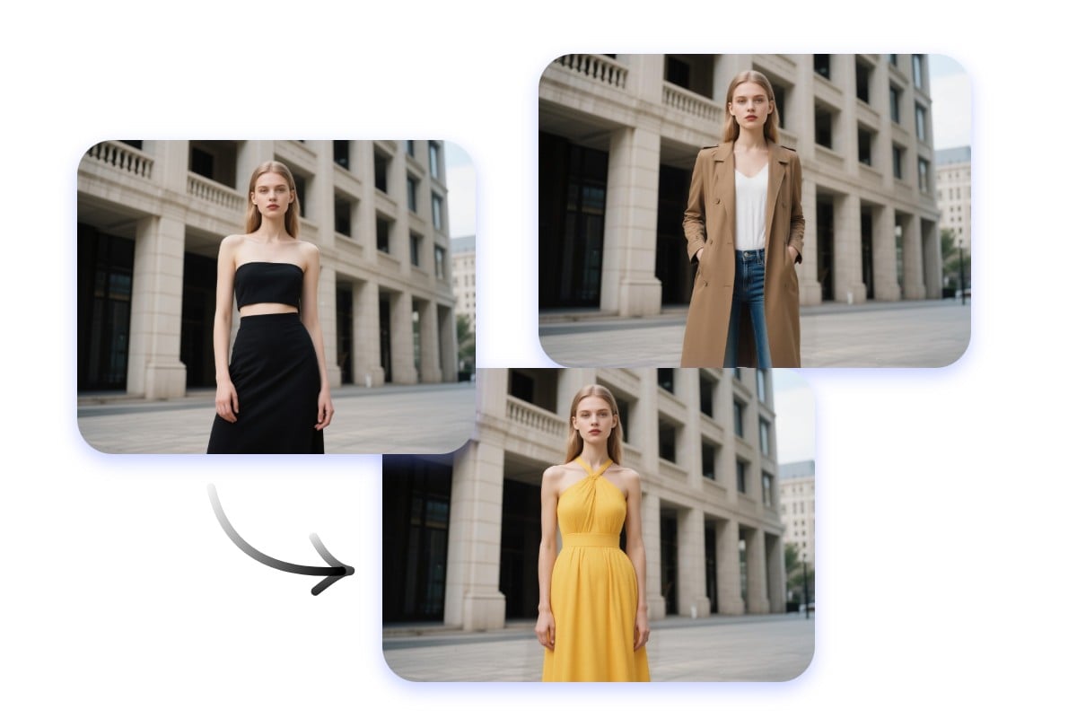 Changement de tenue et de couleurs en un clic
