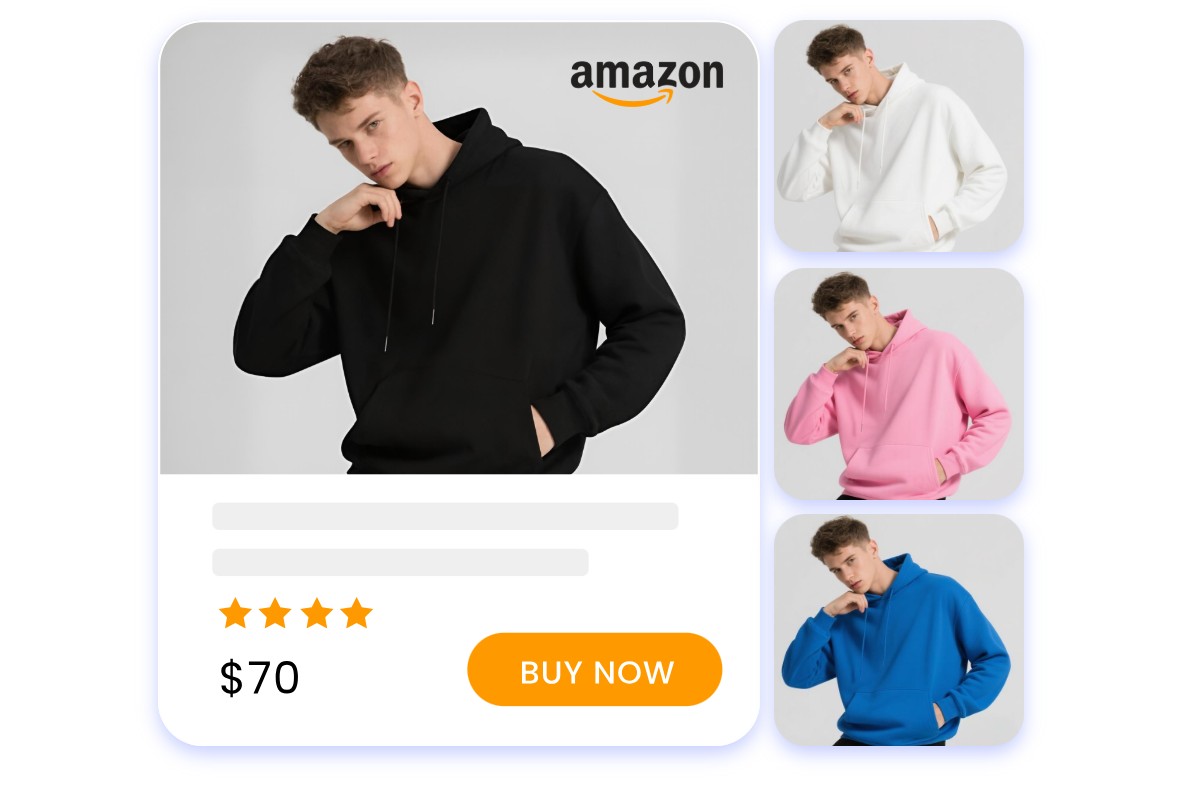 Recolorize product color in one click for e commerce