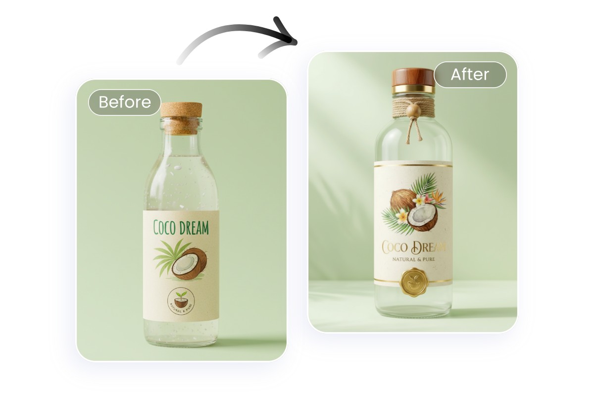 Redesign your product packaging with AI in one click