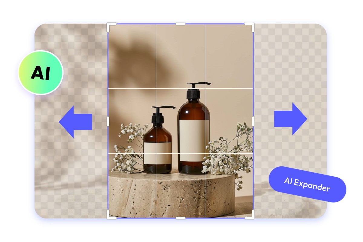 Produktfoto mit KI sofort erweitern und mehr Bildfläche erzeugen