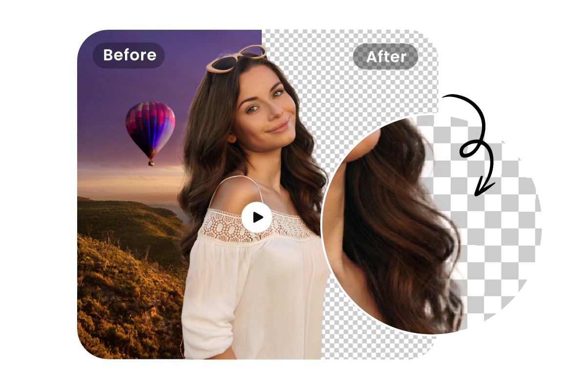 Remove background from female video with fotor ai video background remover