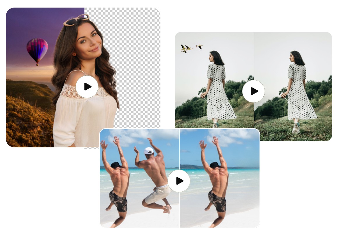 Remove background object and person from video on fotor