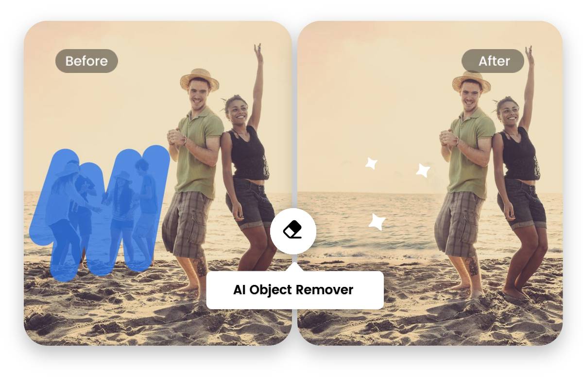 Rimuovi l'oggetto dalla foto con l'editor di foto Fotors AI