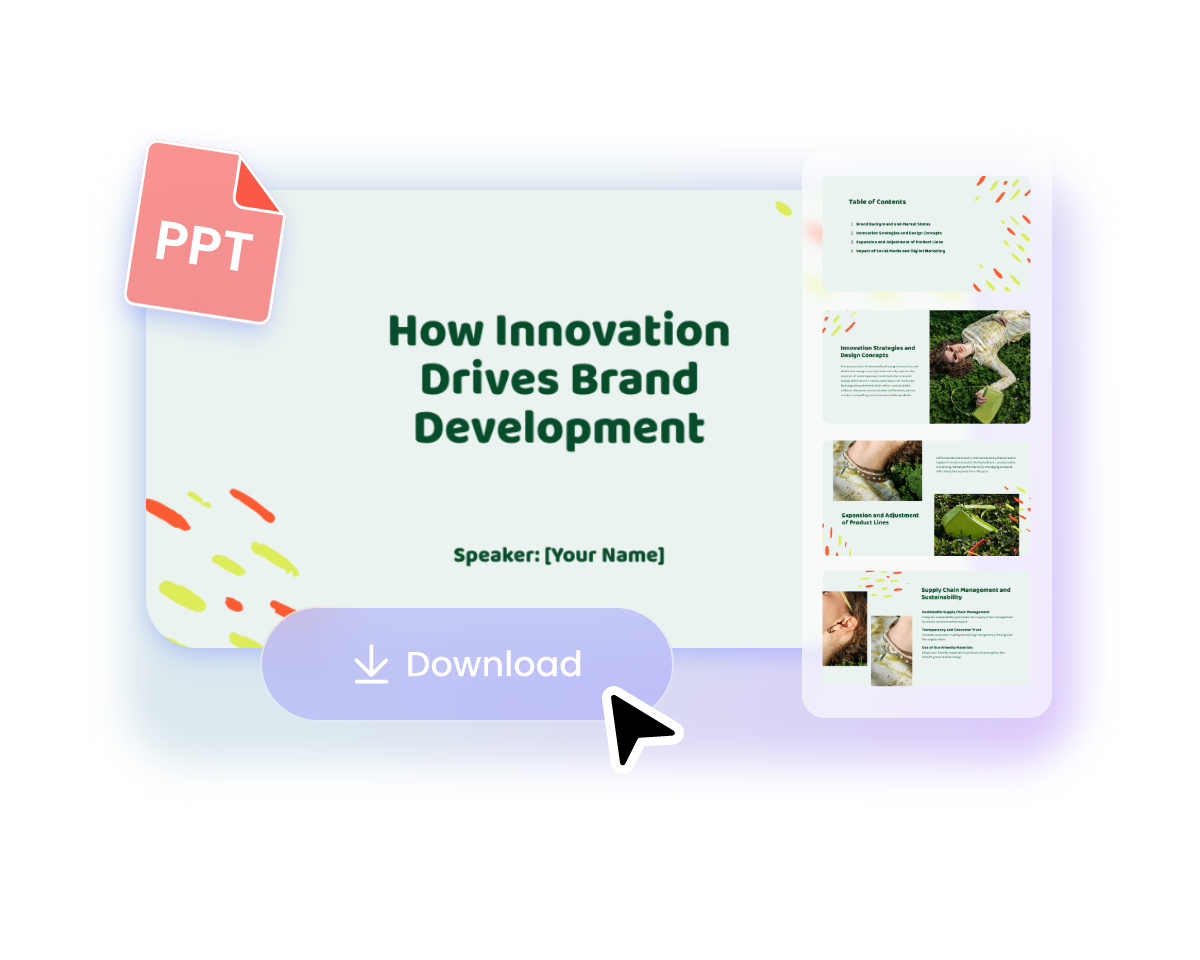 Save your ai generated presentation to your device
