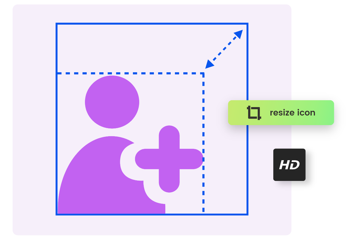 Scale icon with high quality in fotor icon editor