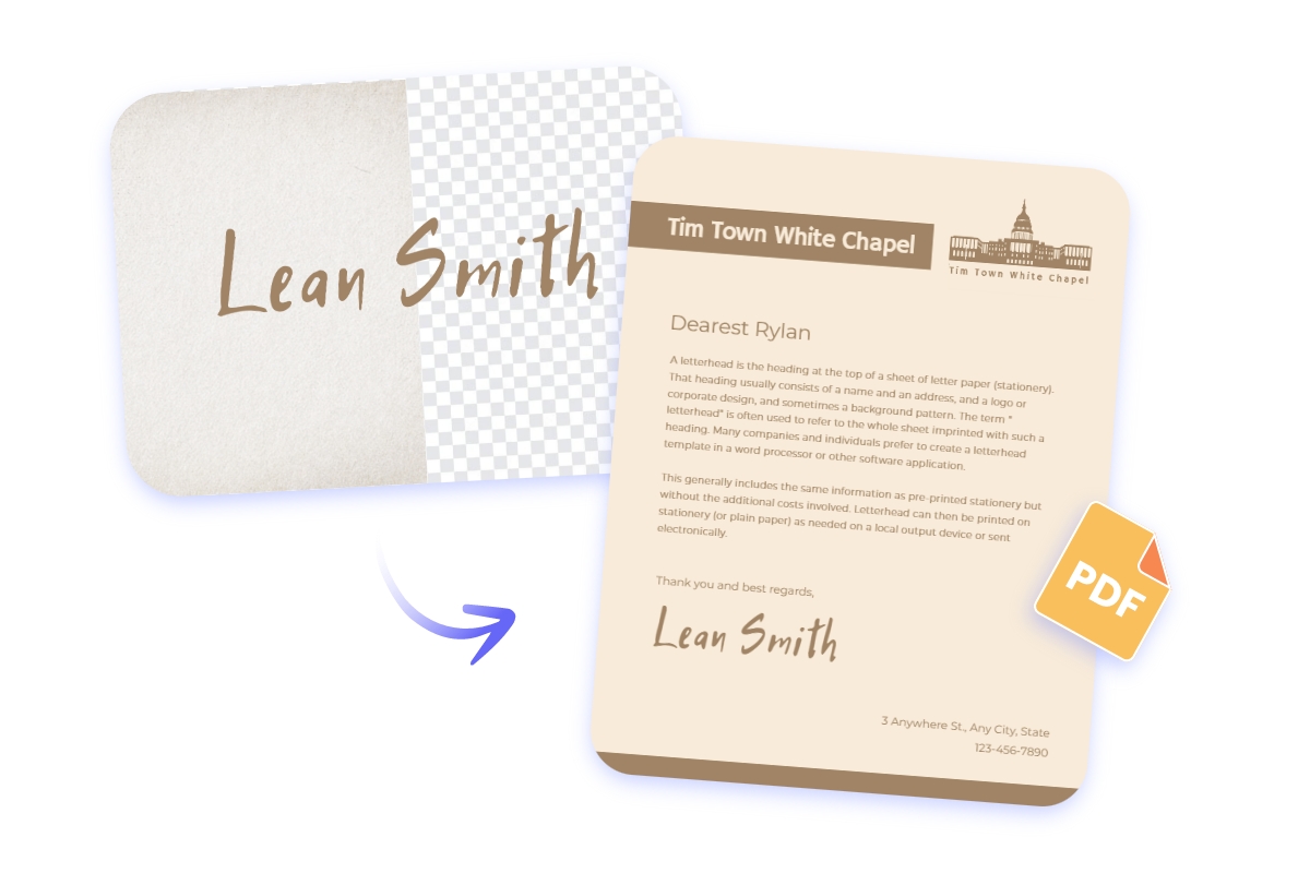 Sign documents like PDF with Fotor sign background remover