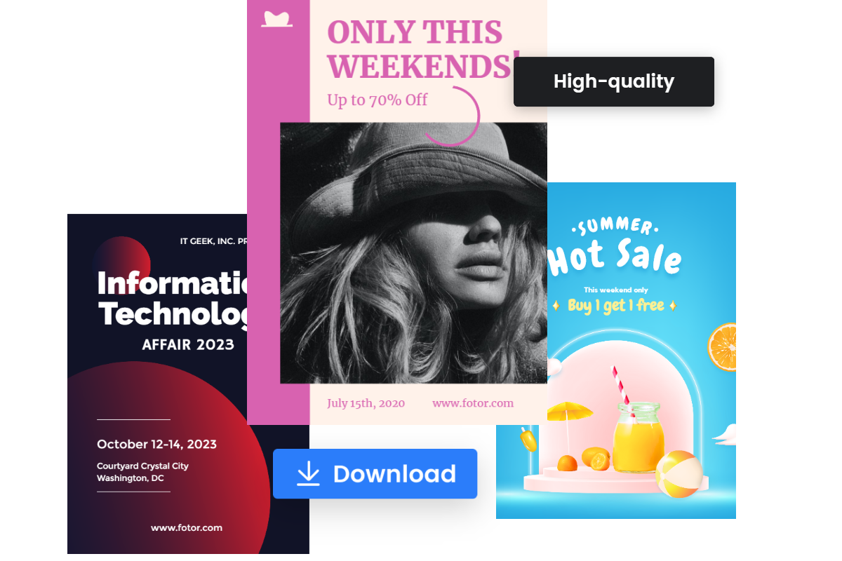 Sign poster templates and high quality download icons