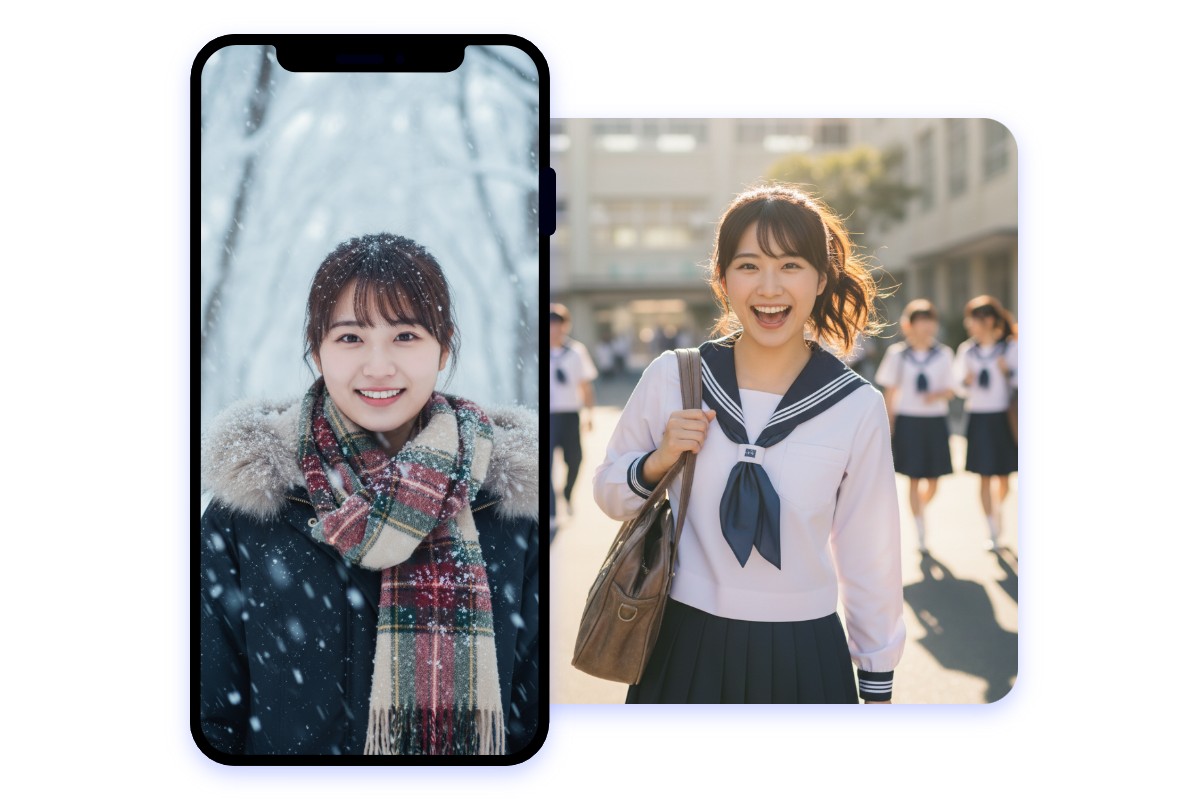 スマホで使える無料の雪加工アプリ