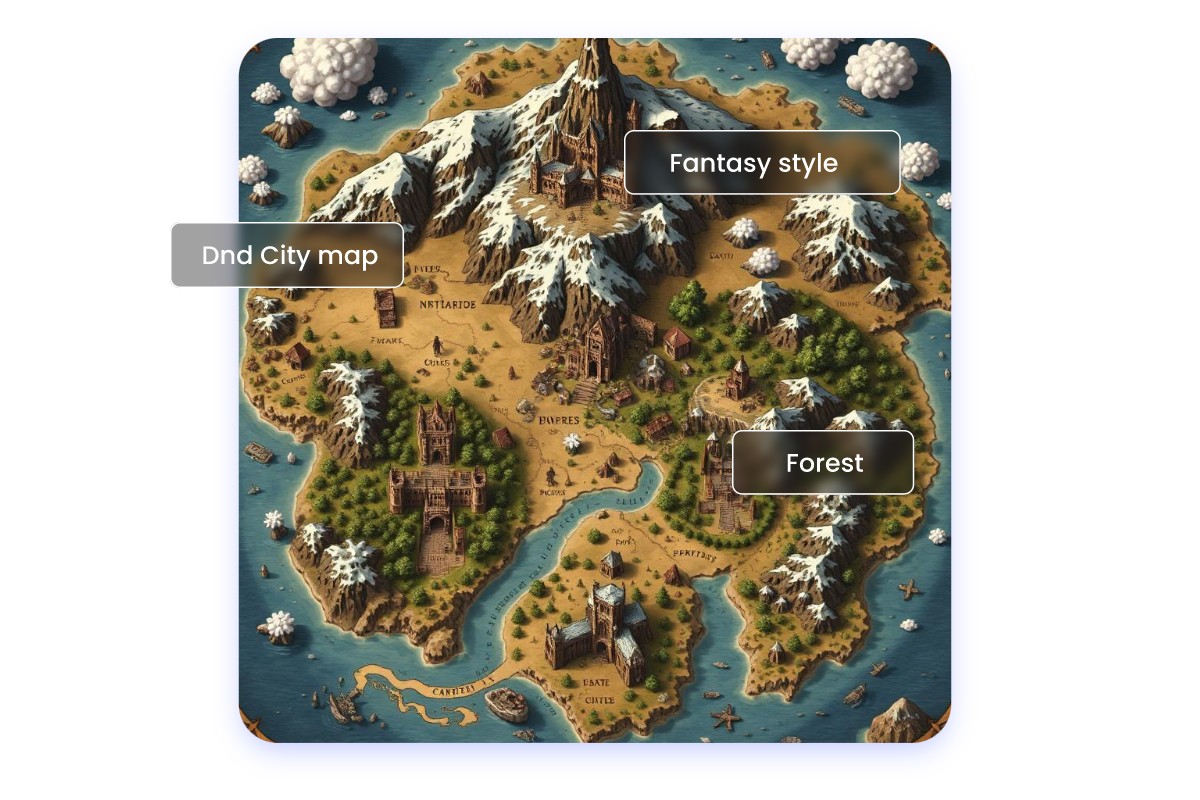 Specify the dnd map through text