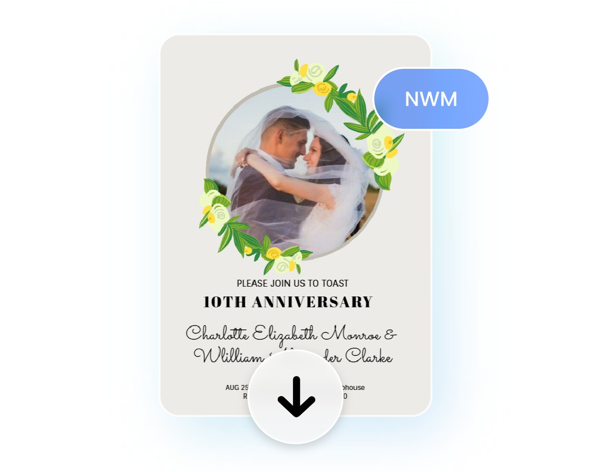 Step 3 download the AI refined invitation without watermark