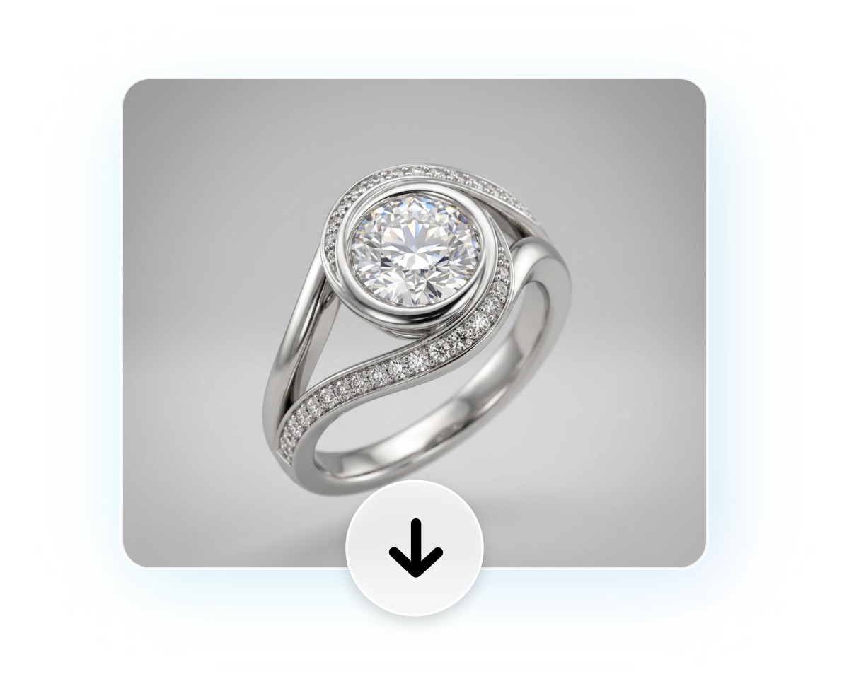Step 3 download the final image of the ai generated jewelry ring design