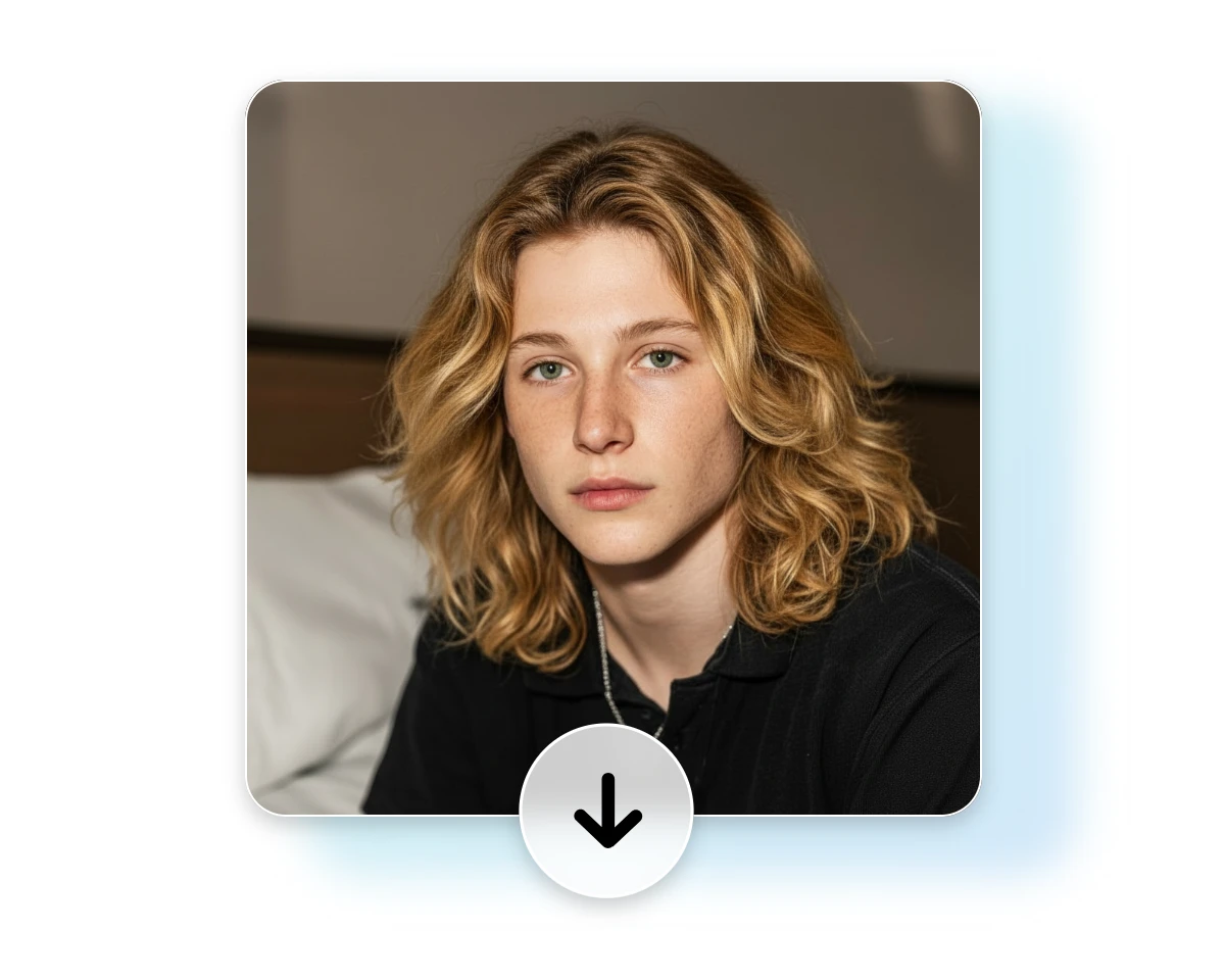 Step 3 download the hairstyle changed image in HD for free