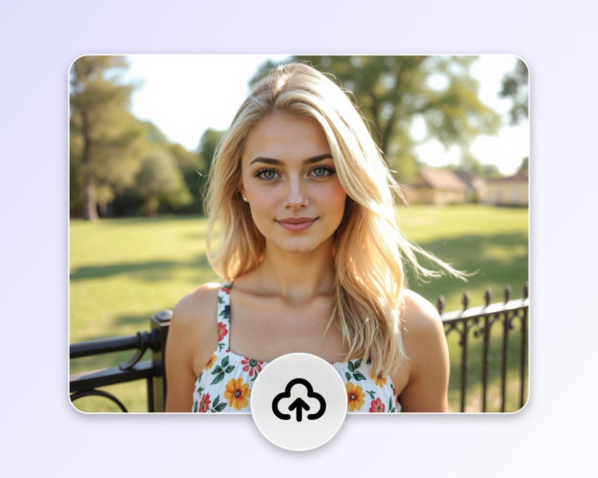 Step one upload a picture of a girl