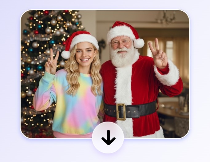 Télécharger la photo avec le Père Noël