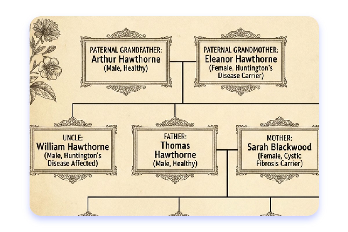 Track health history and key family patterns