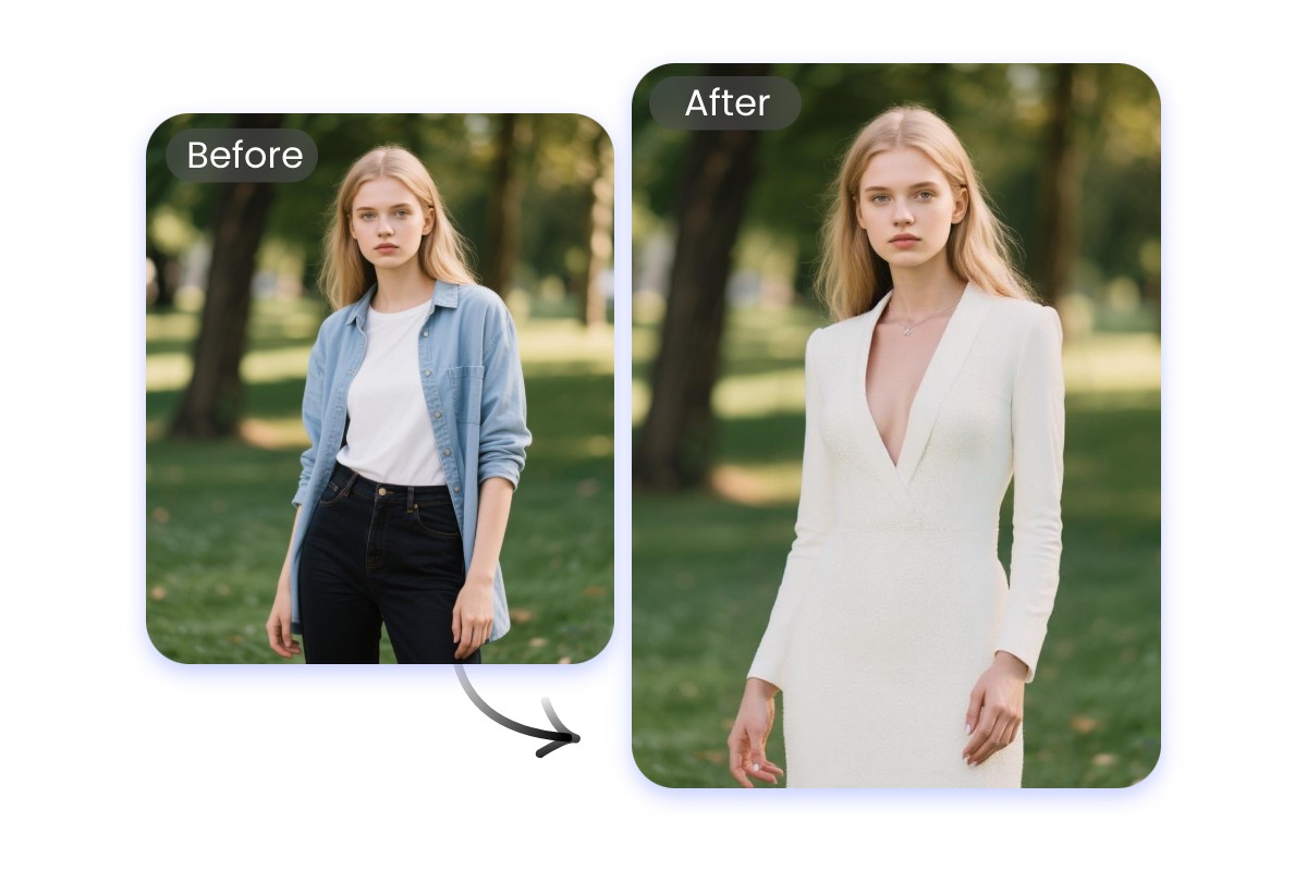 Transform eisting photos into AI clothing models
