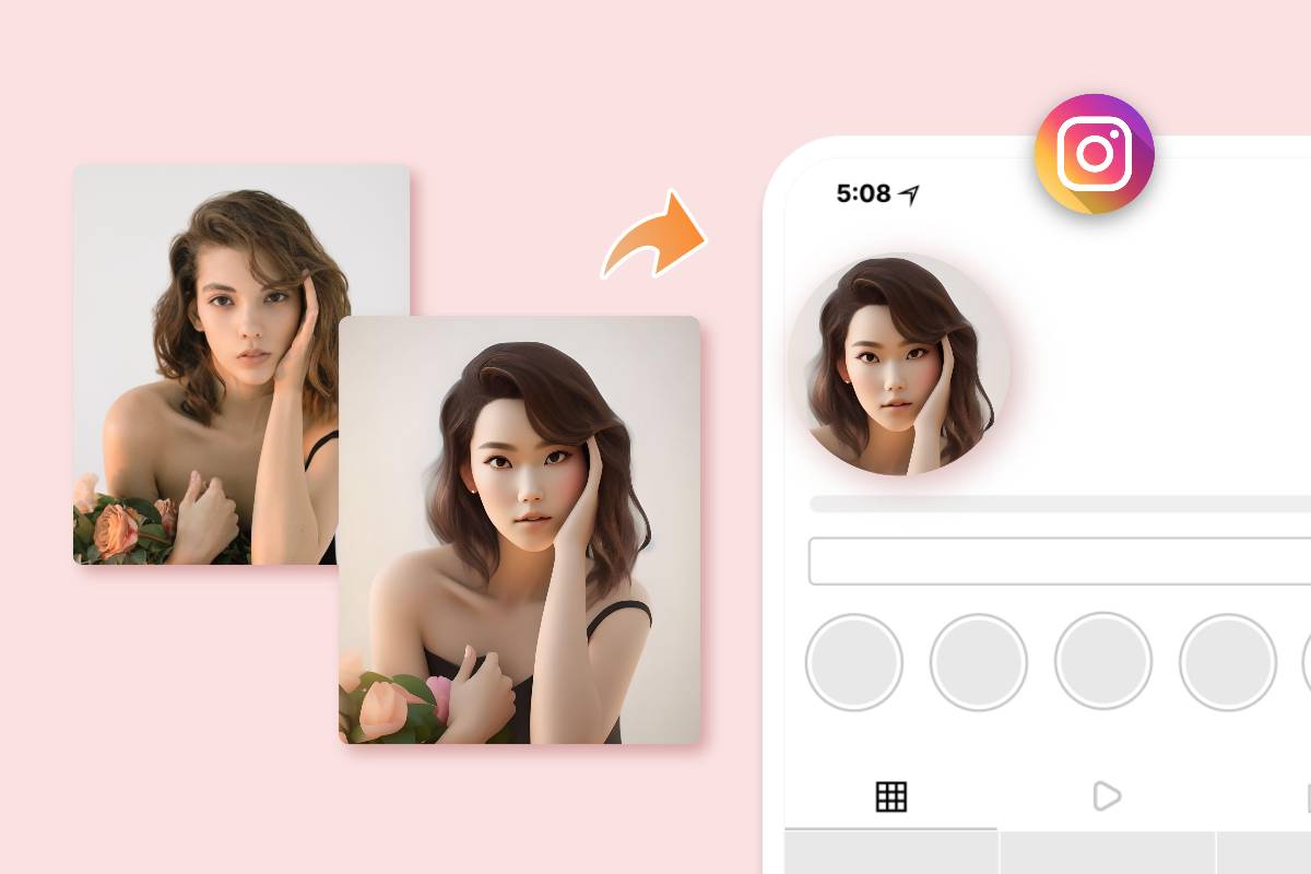 Transform female selfie to realistic avatar and use as instagram avatar