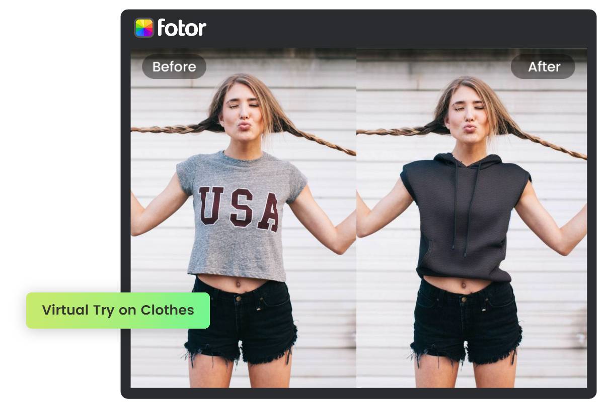Fotorバーチャル試着でスポーツウェアを試着