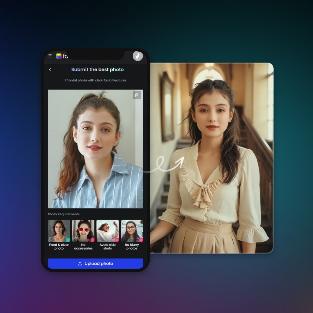 Fotor – einfach zu bedienende App für KI-Porträt-Erstellung