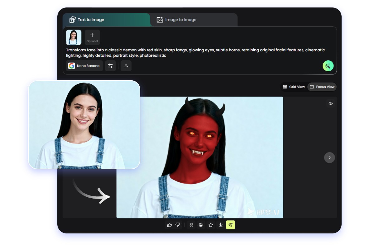 Tutorial to wear demon makeup with Fotor devil filter