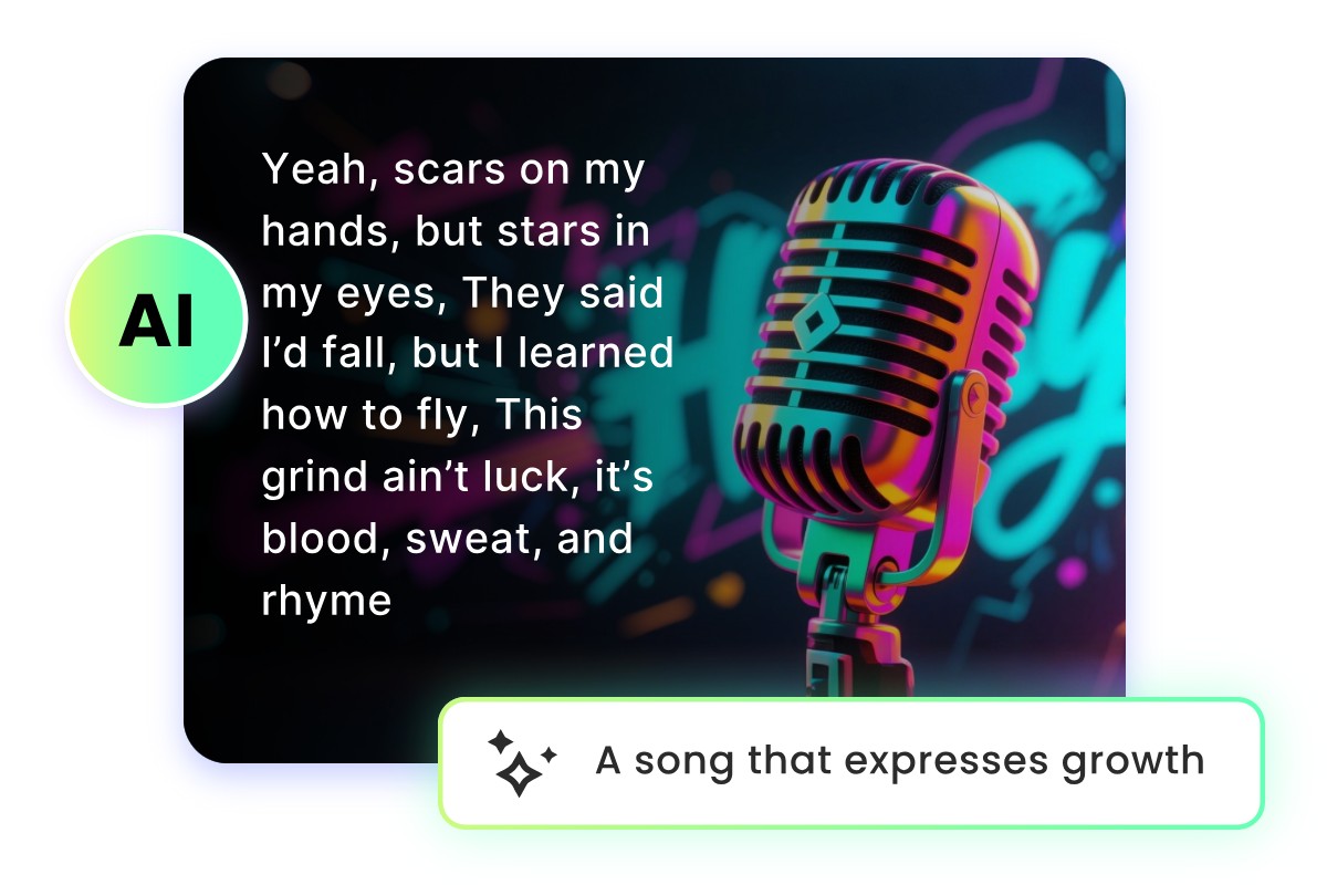 Unique AI rap lyrics generator