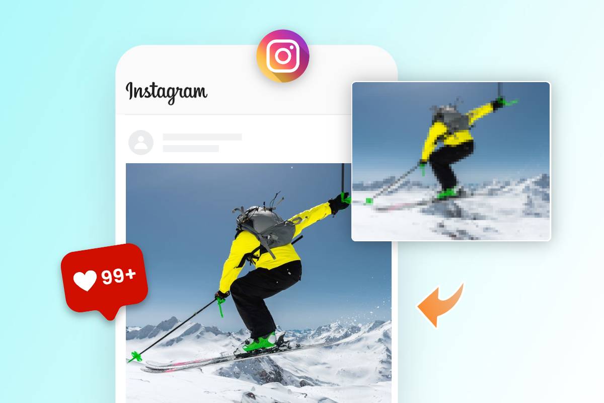 Unpiexelate photo for social media to get likes