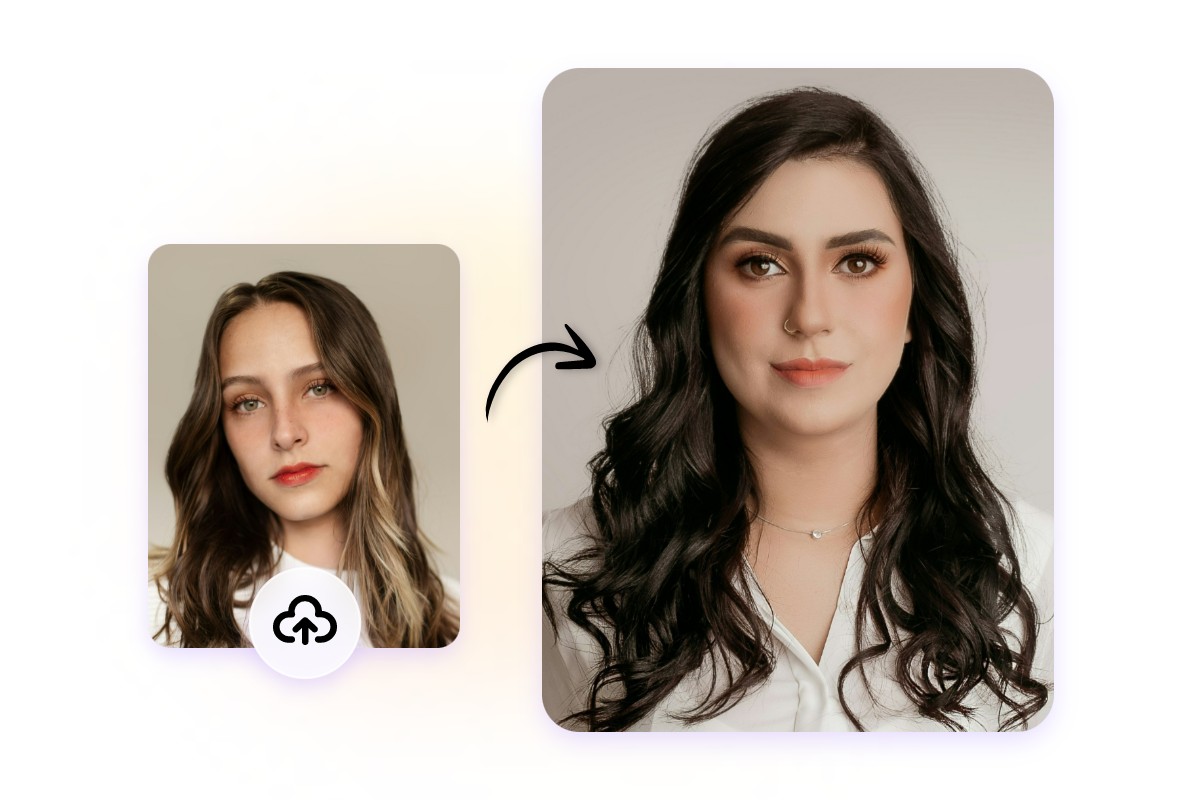 Upload a girl makeup photo and apply it to another girl photo