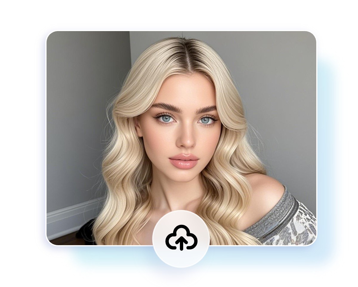 Importer une photo d’une femme aux cheveux blonds