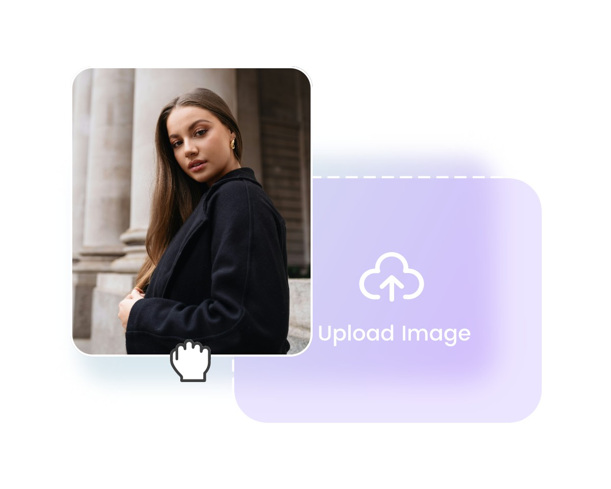 Téléverser une image d'une femme aux cheveux longs sur fotor