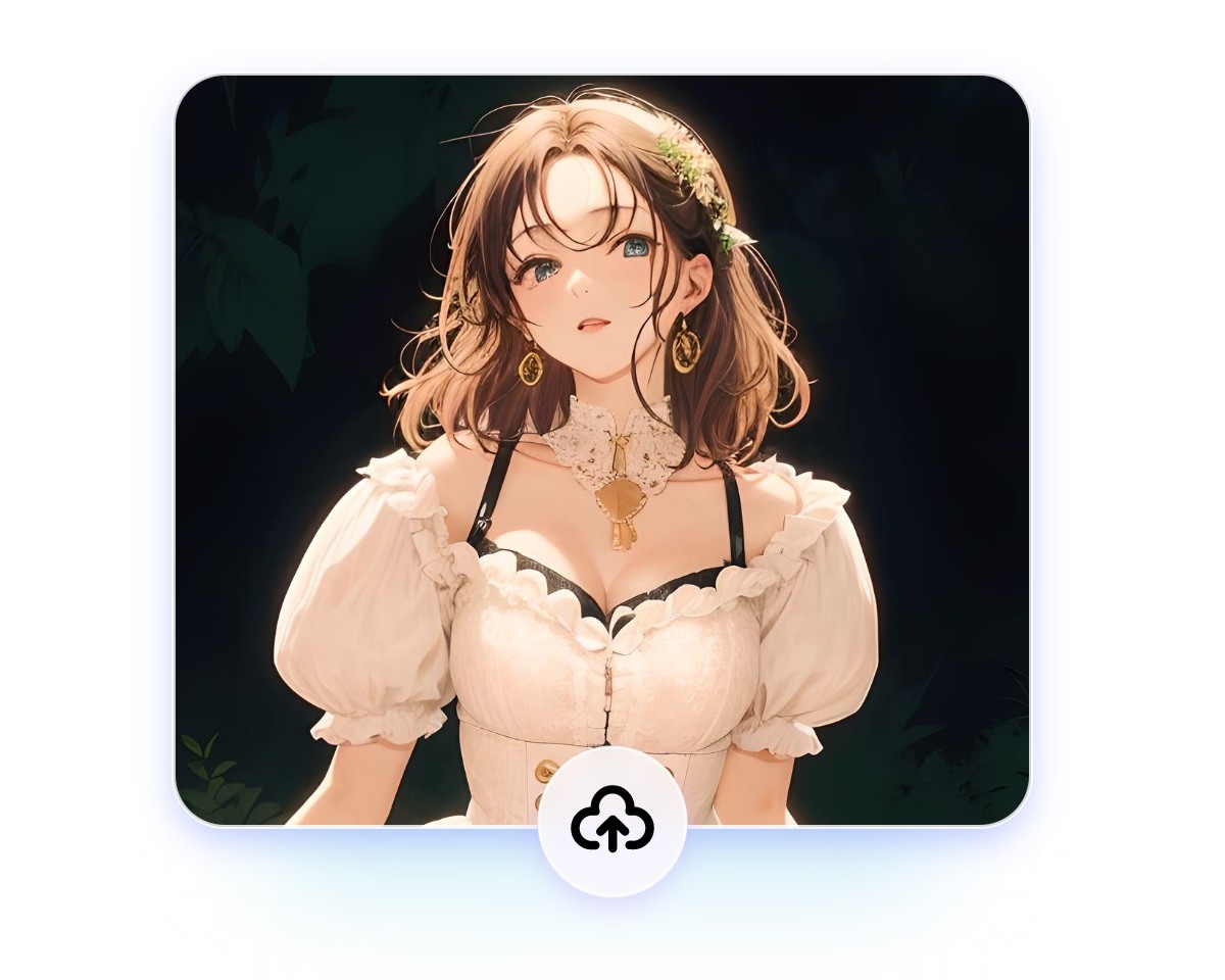 Upload an image of an anime woman in fotor