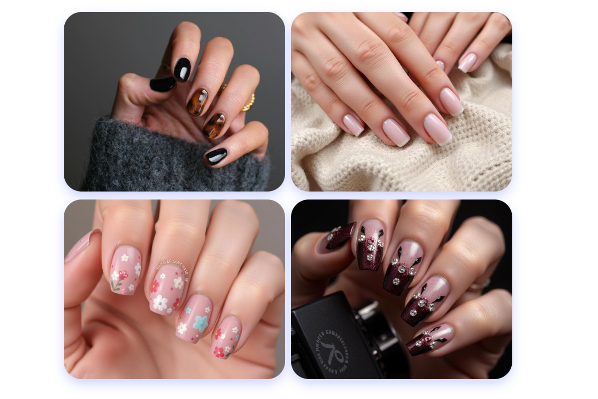 Use ai to design kinds of nail art for your valentines day nails