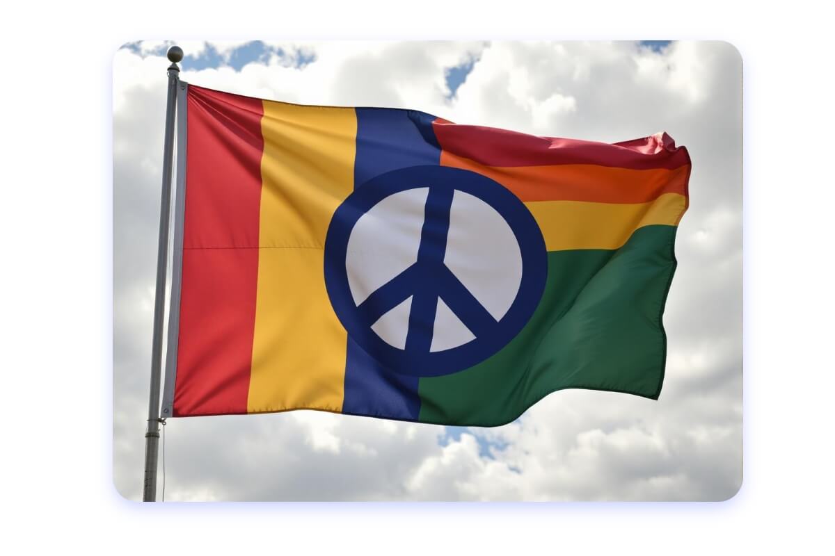 Use ai to generate a flag about peace