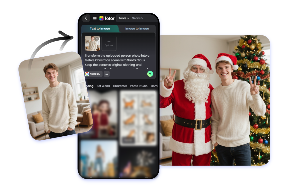 Créer des photos avec le Père Noël à tout moment