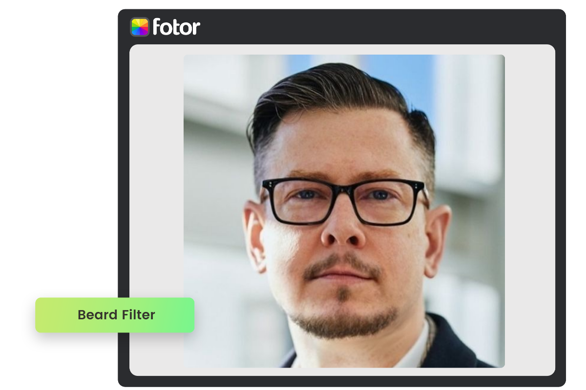 Utiliser le simulateur barbe en ligne de Fotor pour ajouter une barbe à une photo d’homme