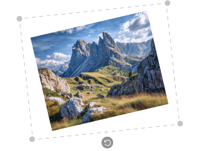 Utiliser l’outil de redressement de photo de Fotor pour corriger une photo de paysage