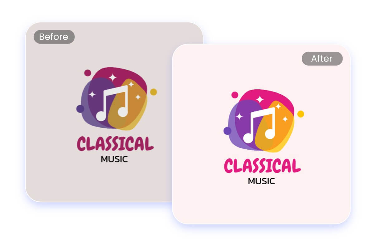 Use logo enhancer to make color correction for your logo and make it professional and sharp