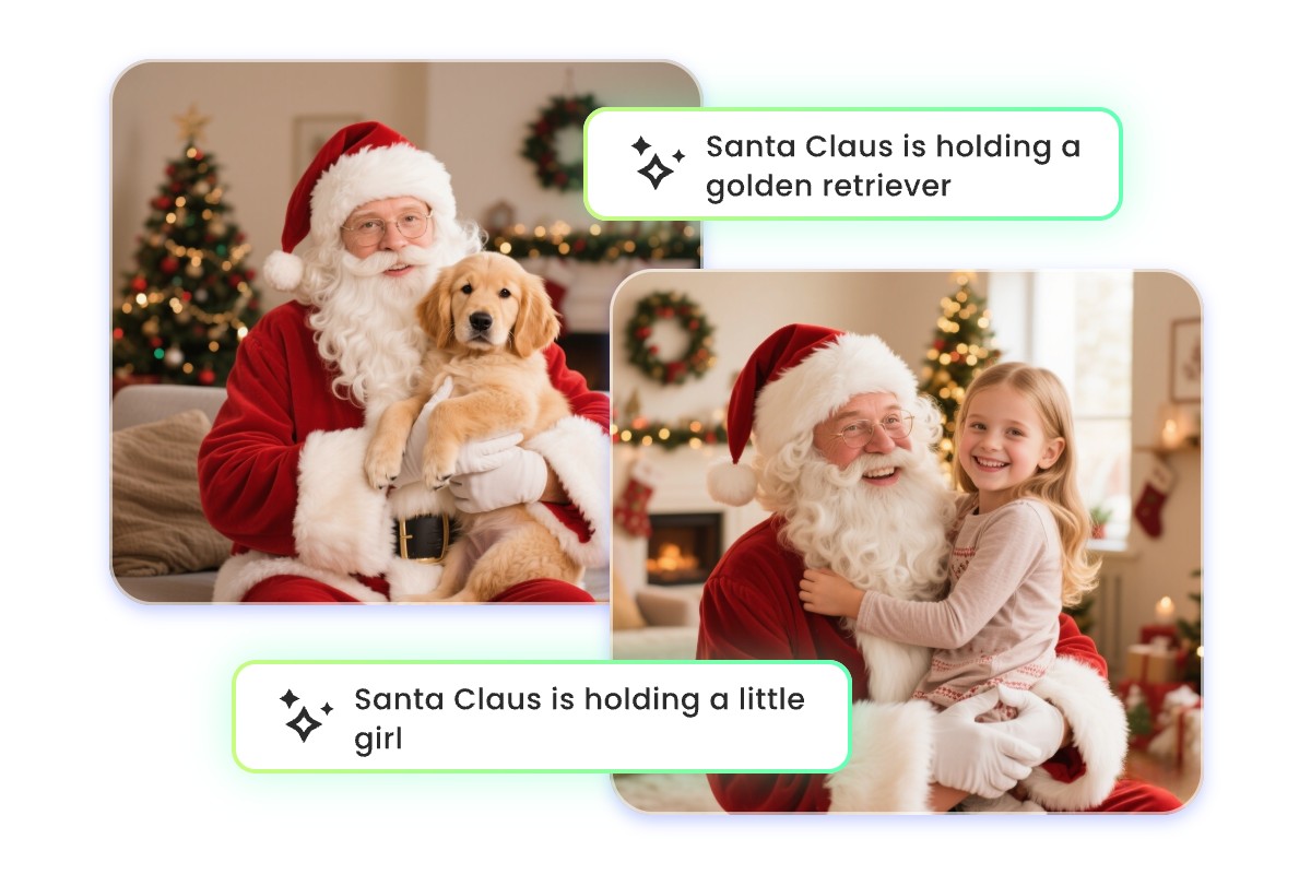 Personnaliser les photos du Père Noël à partir des prompts