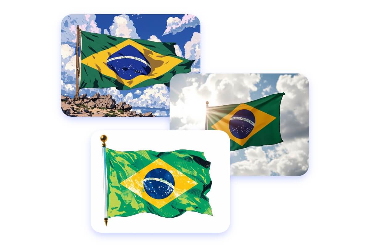 Various styles for flag images in fotor
