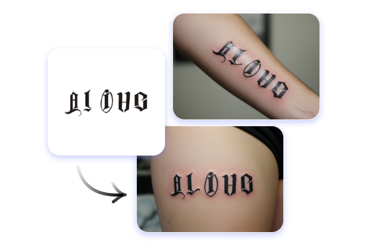 Virtually try on a tattoo on your body with Fotor Ai image generator