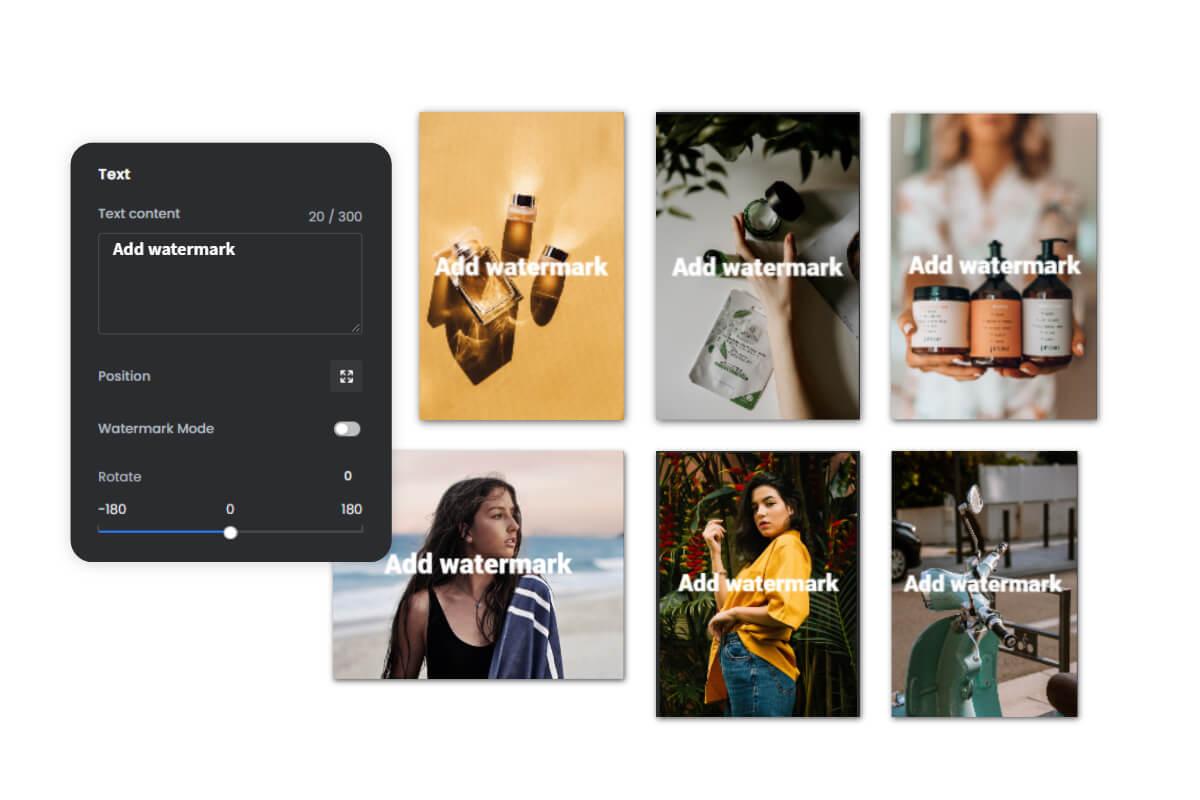 Watermark multiple images