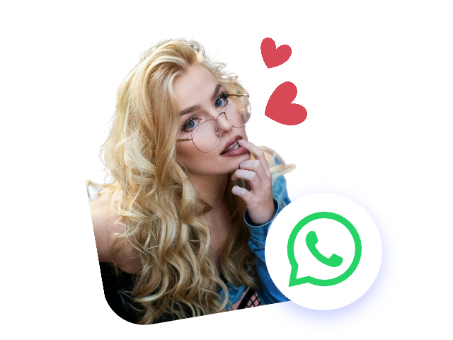 Whatsapp sticker of a woman created with fotor